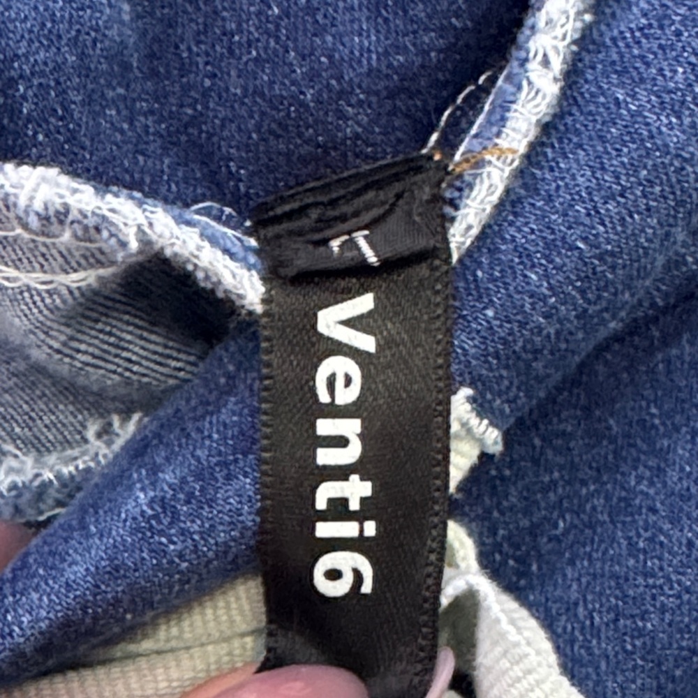 Venti6 Made in Italy Distressed Denim Jogger Jeans One Size | Pull-On Raw Hem - Picture 3 of 8